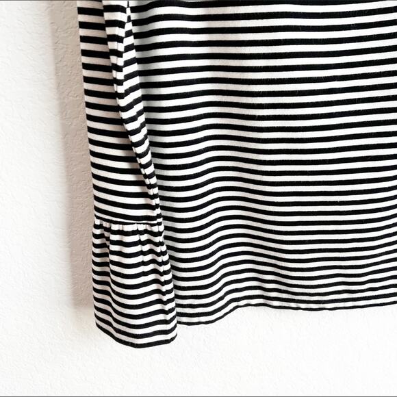 HALOGEN WHITE BLACK WOMEN STRIPED LONG SLEEVE SIZE LARGE BRAND NEW - Picture 3 of 6